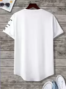 Manfinity Homme Men Slogan Graphic Tee - White - View 2