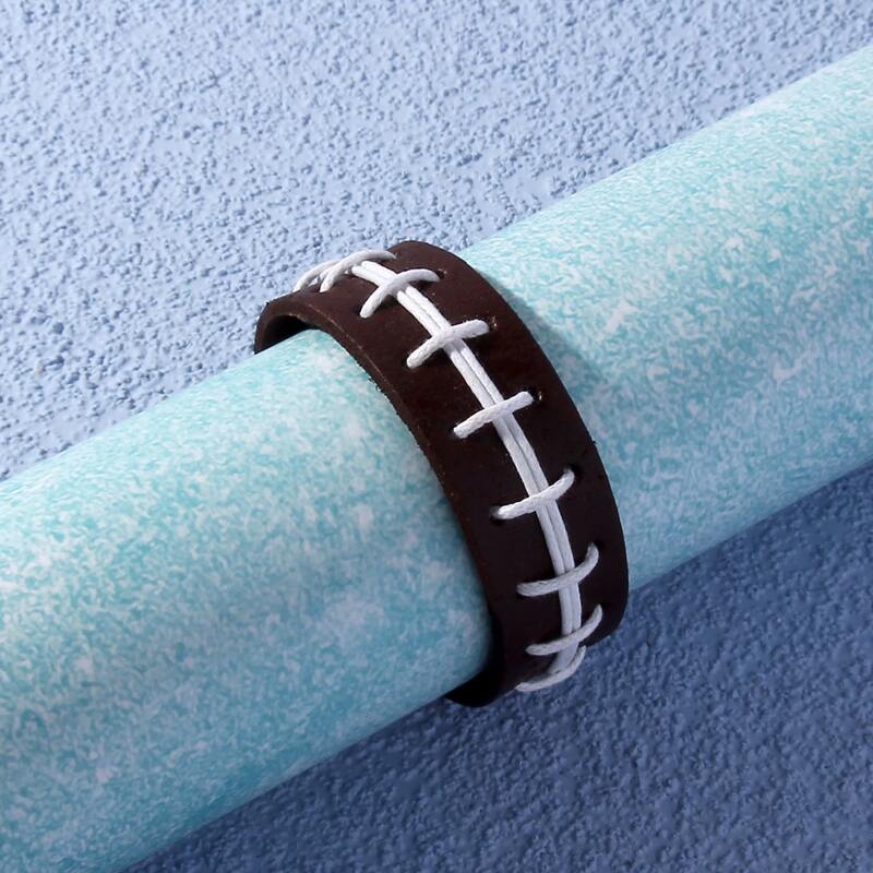 

Guys PU Leather Bracelet, Coffee brown