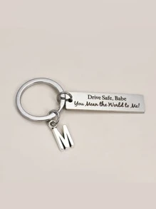 Móc khóa thép không gỉ hình chữ nhật - Bạc - Xem 1