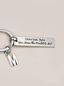 Móc khóa thép không gỉ hình chữ nhật - Bạc - Xem 3