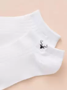 5pairs Men Animal Patch Socks, For Gym