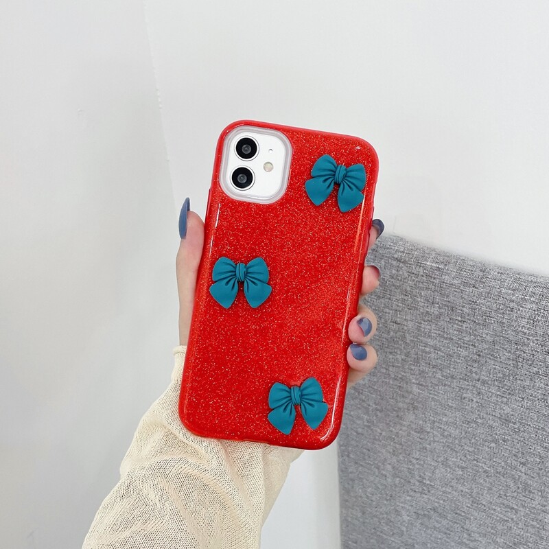 

Bow Decor Phone Case, Red