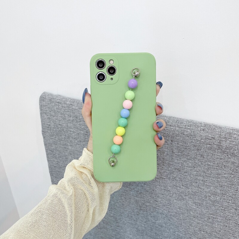 

Beaded Hand Strap Phone Case, Green