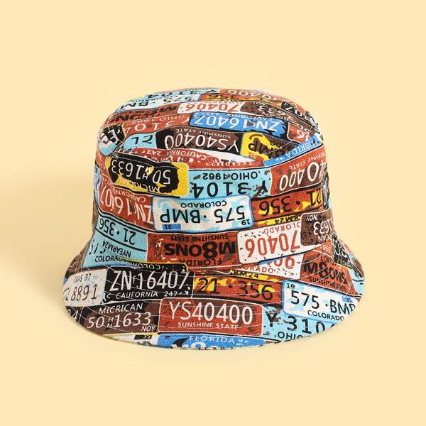

Toddler Kids Letter Graphic Bucket Hat, Multicolor