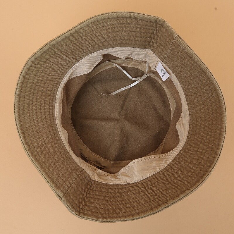 

1pc Solid Bucket Hat, Khaki