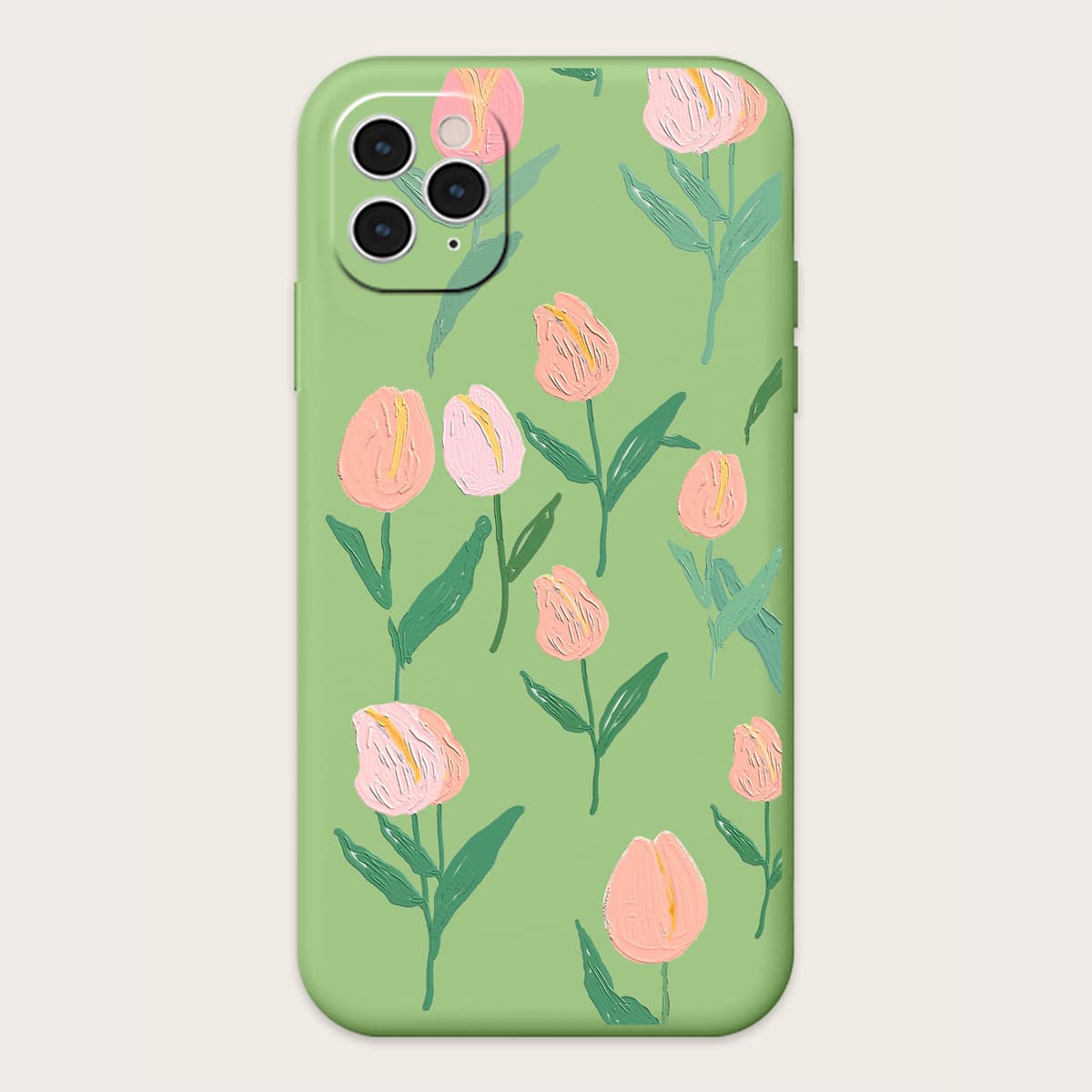 

Floral Pattern Phone Case, Green