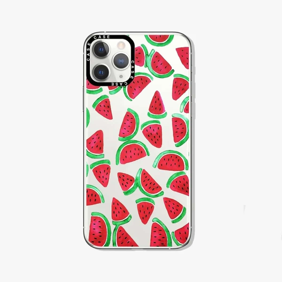 

Clear Fruit Pattern Phone Case, Red