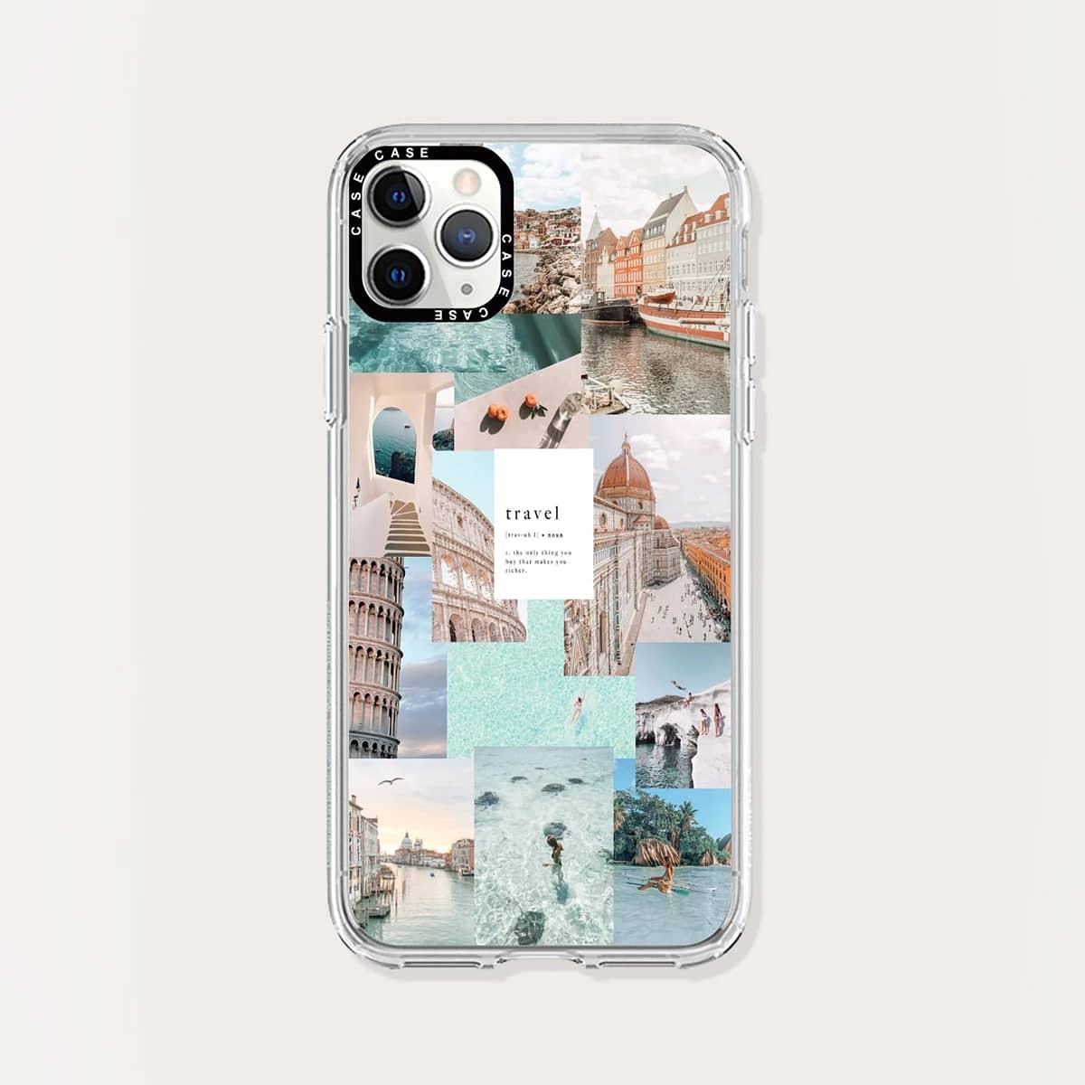 

Landscape Pattern Phone Case, Blue and white