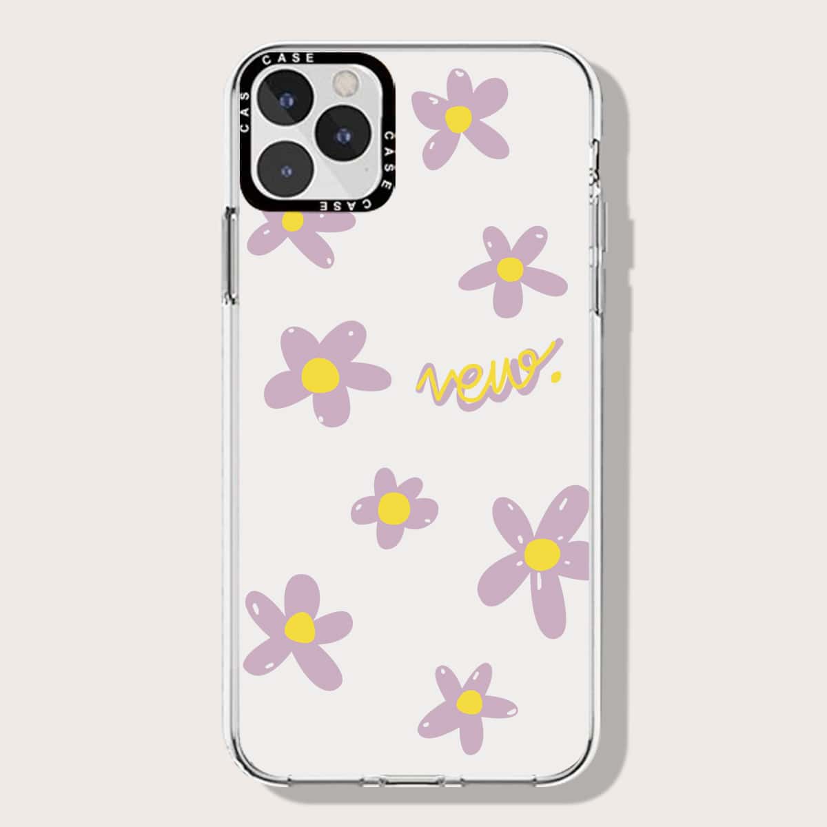 

Floral Pattern Phone Case, Clear