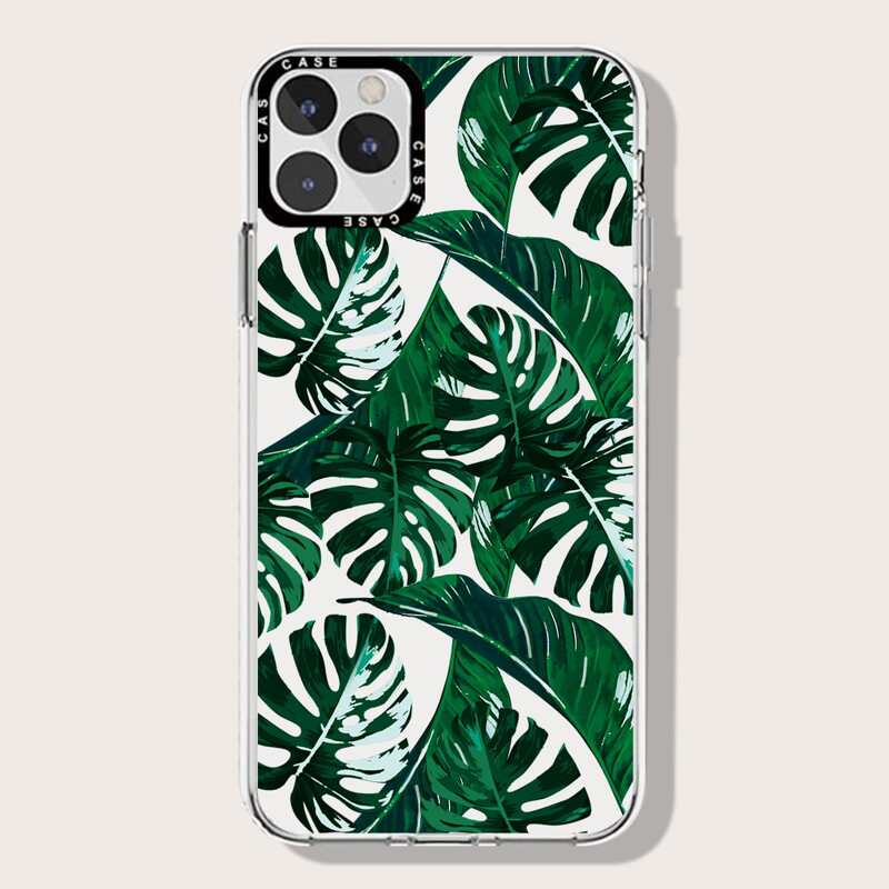 

Plant Pattern Phone Case, Clear