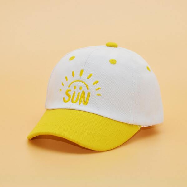 

Toddler Kids Cartoon Embroidery Baseball Cap, Yellow