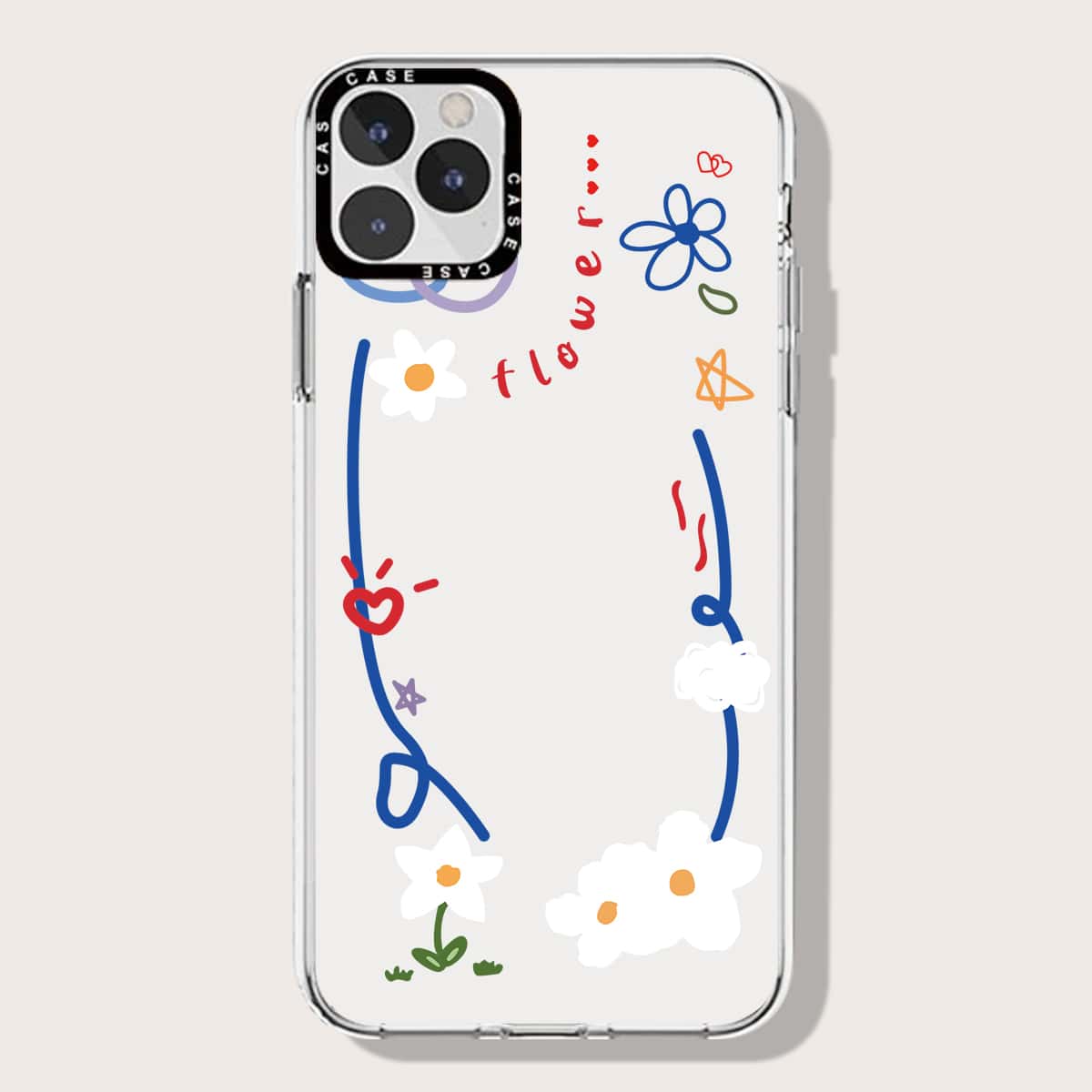 

Floral Pattern Phone Case, Clear