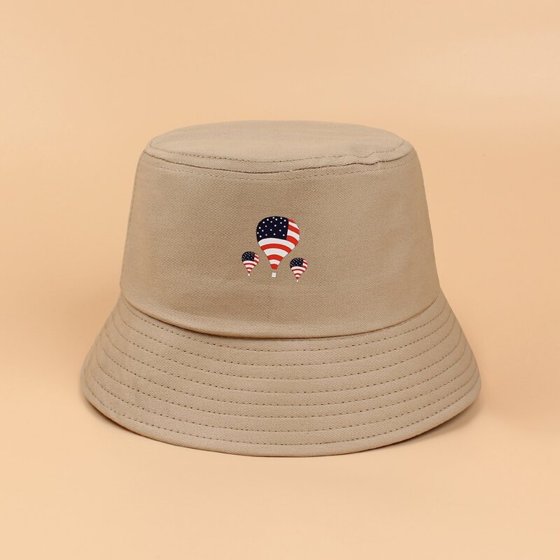 

Flag Graphic Bucket Hat, Khaki