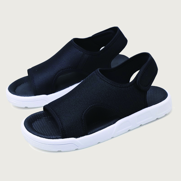

Men Minimalist Cut Out Slingback Sandals, Black