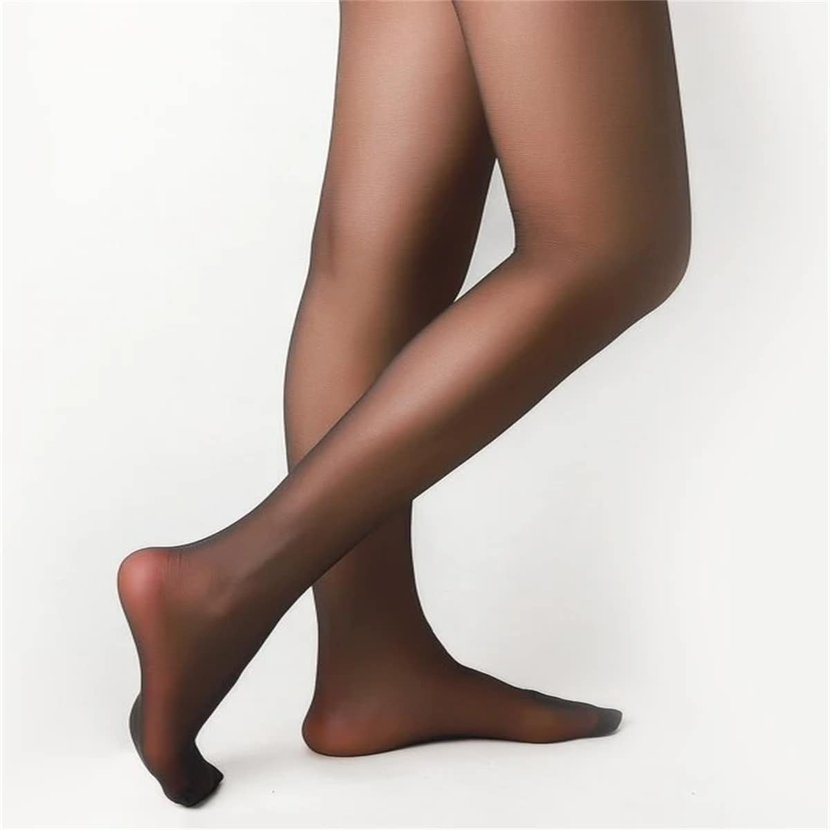 

1pair Plain Tights, Black