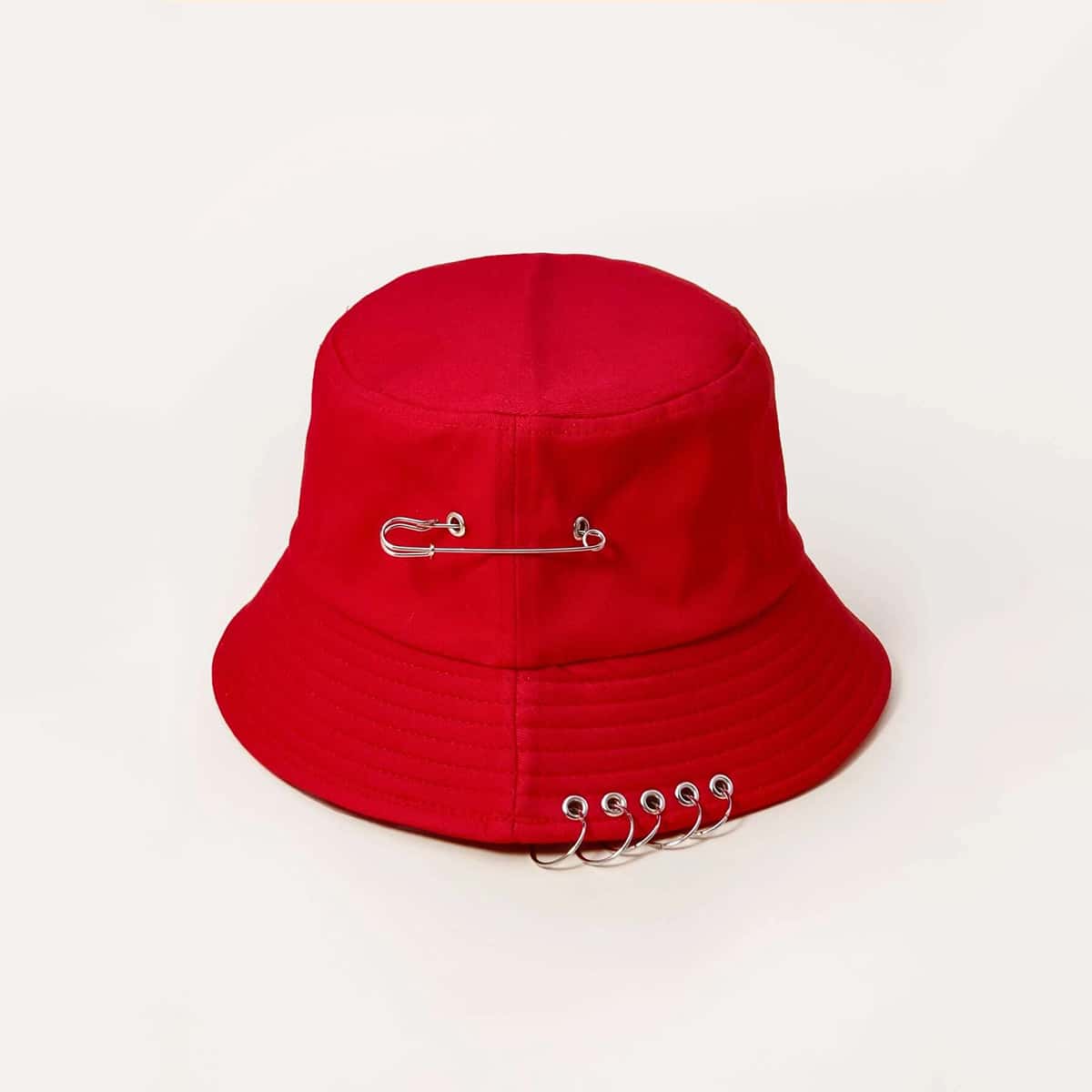 

Ring Decor Bucket Hat, Red