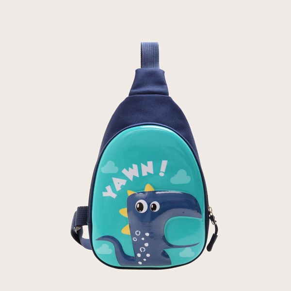 

Boys Cartoon Graphic Sling Bag, Navy blue