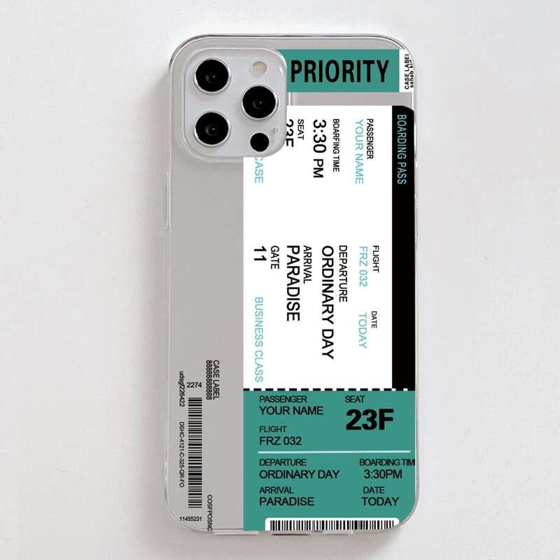 

Letter Graphic Phone Case, Clear