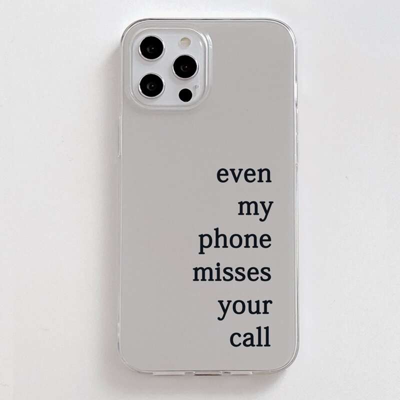 

Letter Graphic Phone Case, Clear