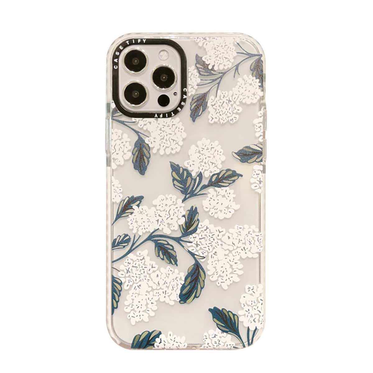 

Floral Print Phone Case, White