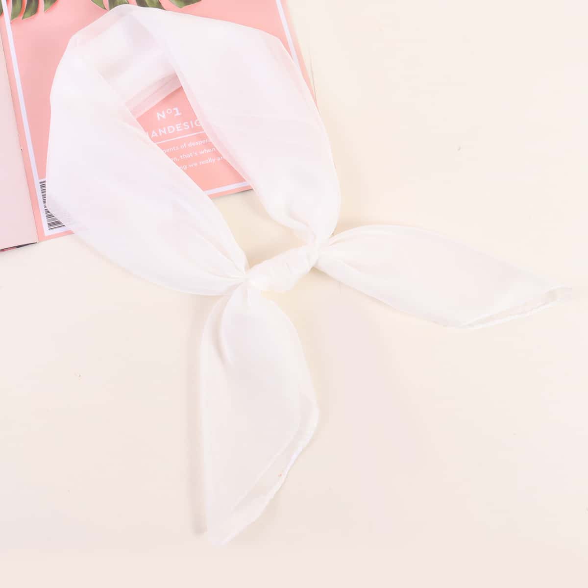 

1pc Solid Scarf, White