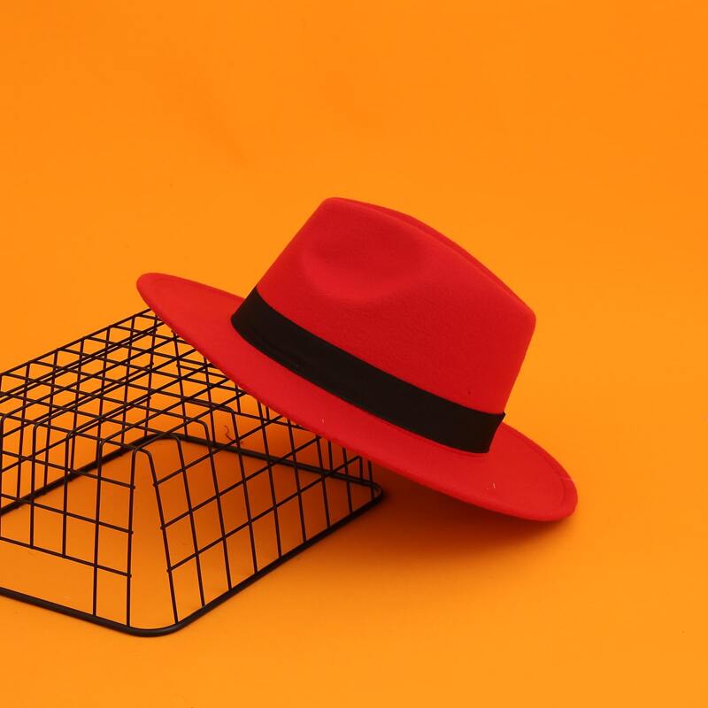 

Colorblock Floppy Hat, Red