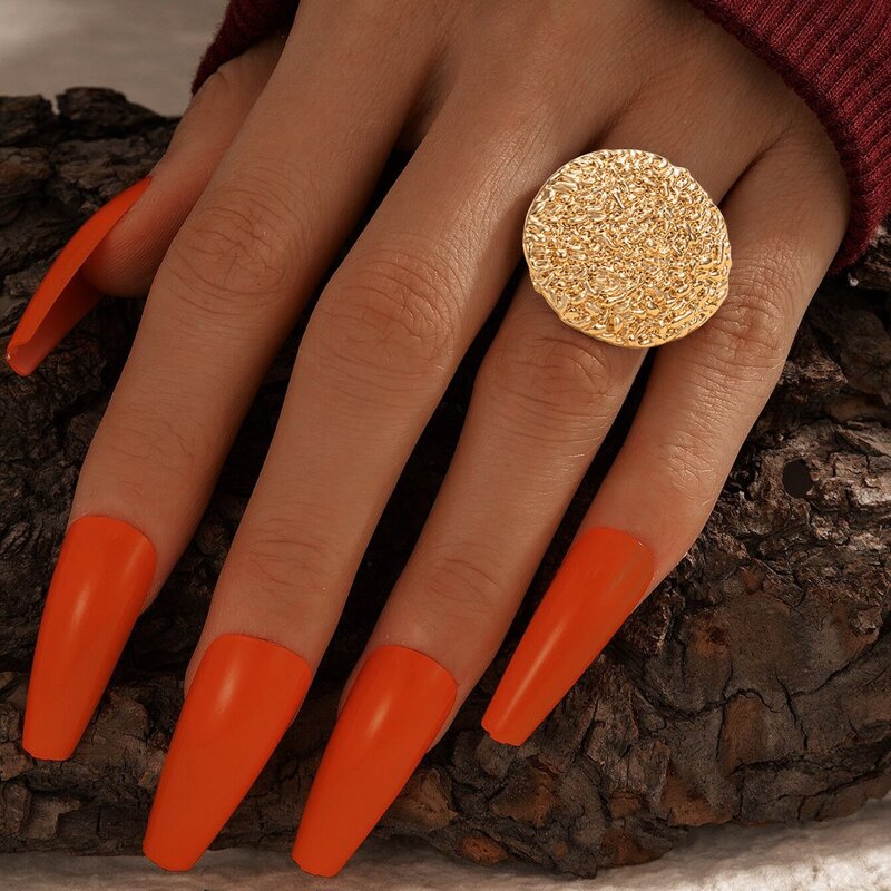 

Textured Metal Ring, Gold