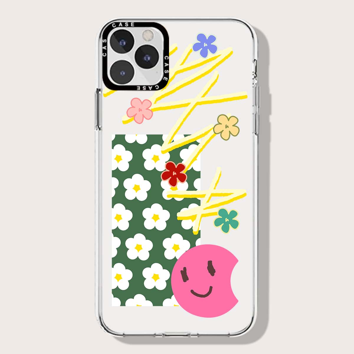 

Floral Pattern Phone Case, Clear