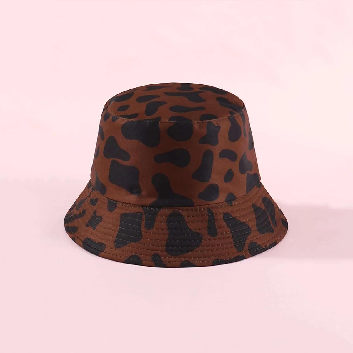 

Reversible Cow Print Bucket Hat, Brown