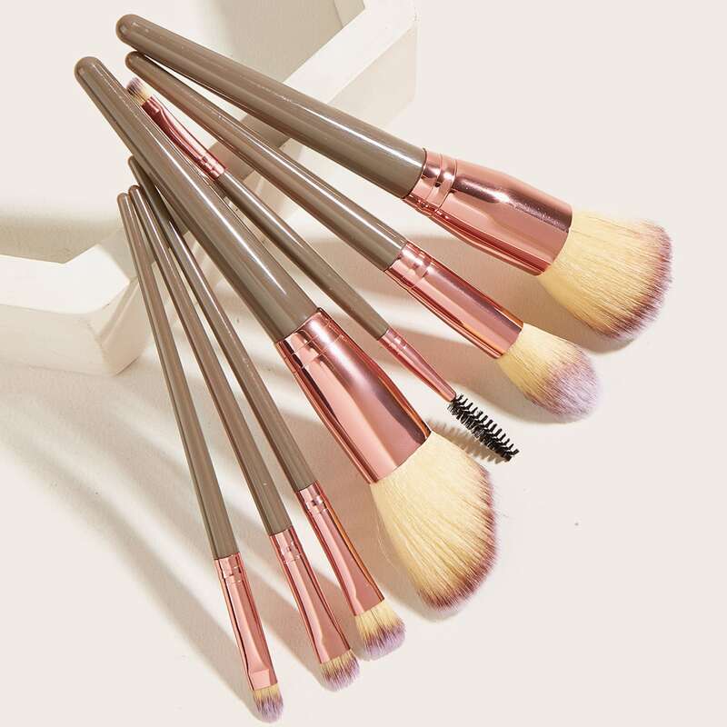 

7pcs Makeup Brush Set, Brown