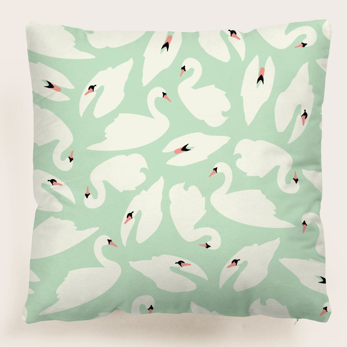 

Swan Print Cushion Cover Without Filler, Multicolor