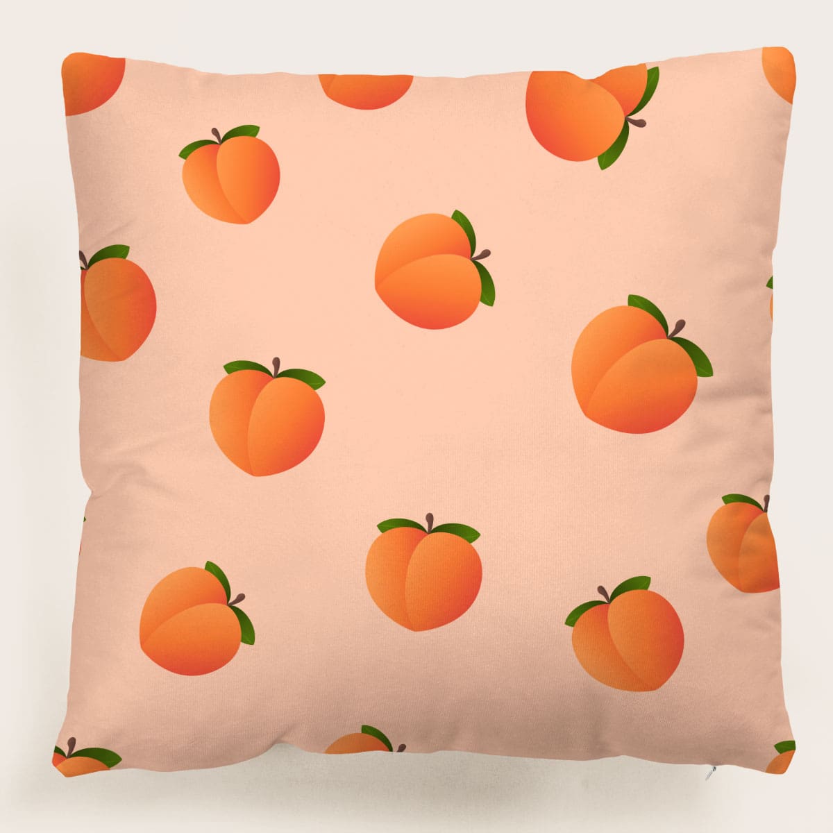 

Peach Print Cushion Cover Without Filler, Multicolor