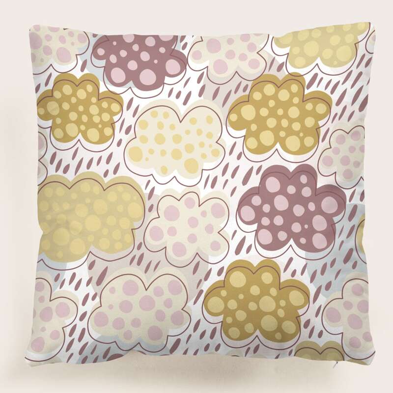

Cloud Print Cushion Cover Without Filler, Multicolor