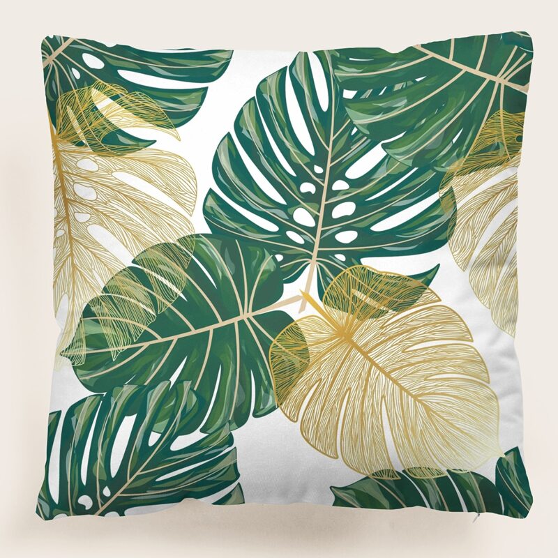 

Leaf Cushion Cover Without Filler, Multicolor
