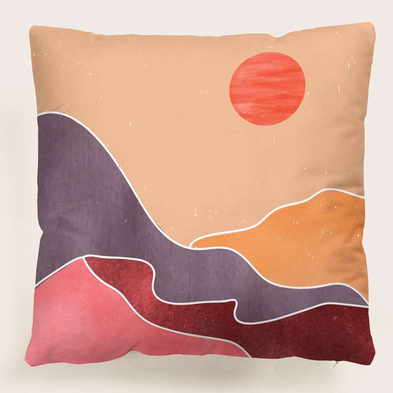 

Graphic Cushion Cover Without Filler, Multicolor