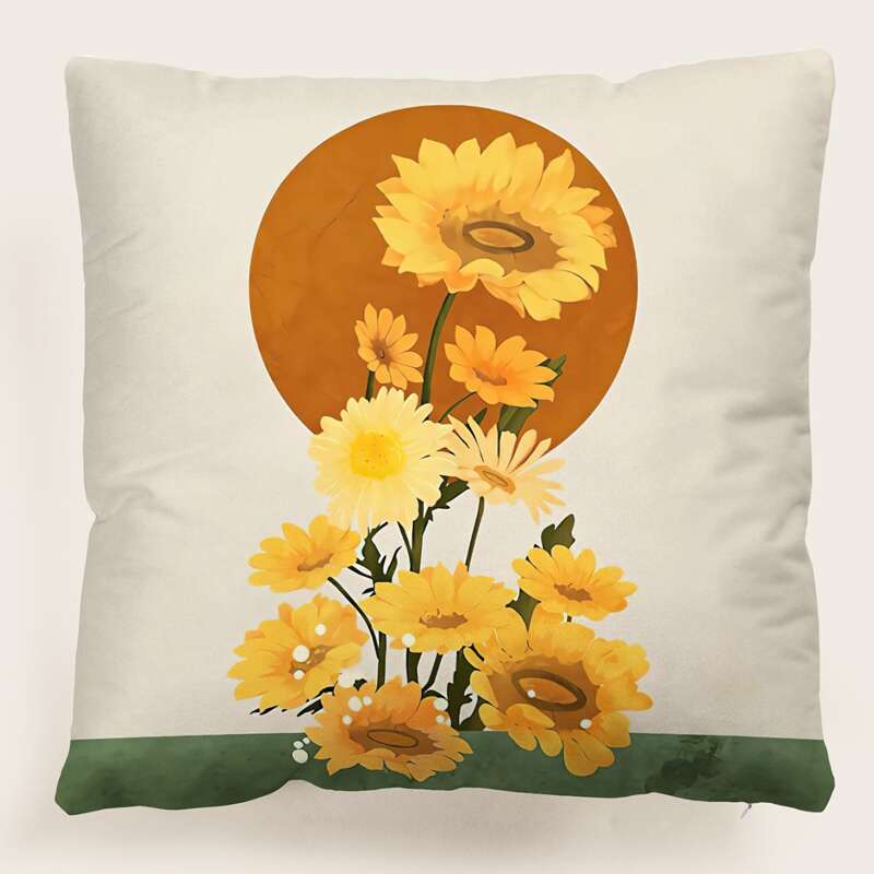 

Floral Cushion Cover Without Filler, Multicolor