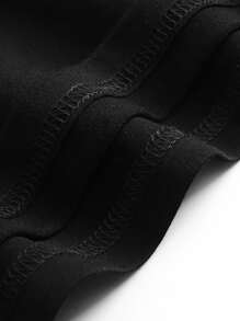 Manfinity Camiseta con estampado de letra y dibujos animados - Negro - Ver 5