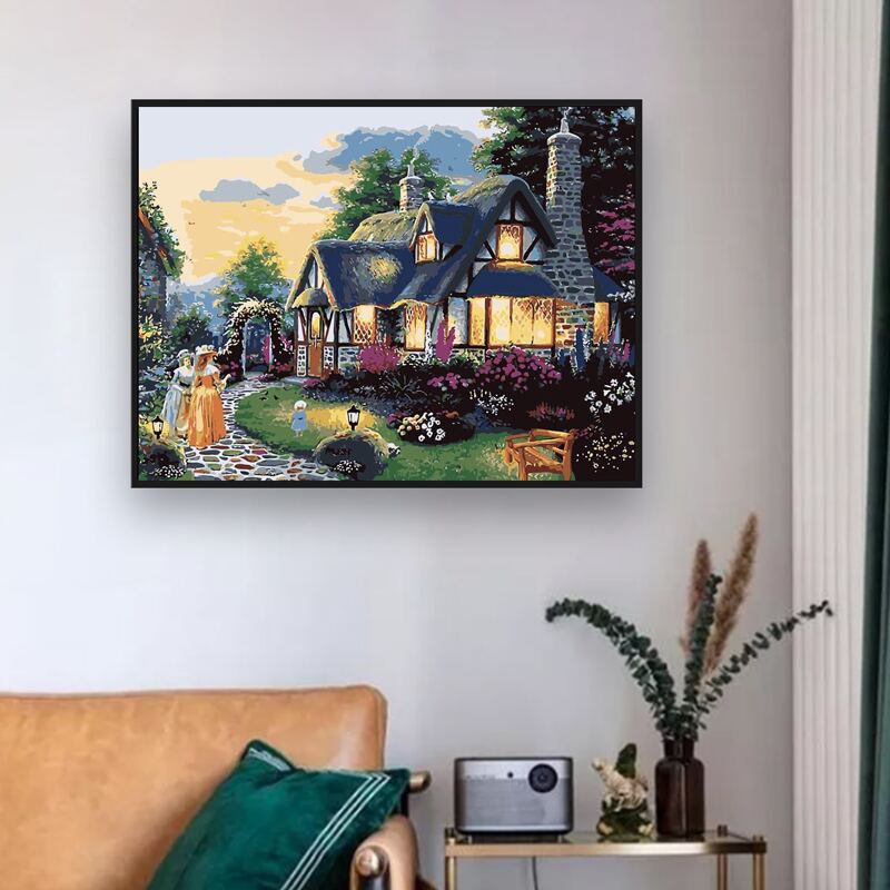 

Garden Cottage DIY Diamond Painting, Multicolor