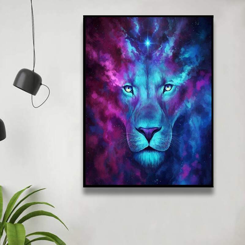 

Lion Pattern Diamond Painting Without Frame, Multicolor