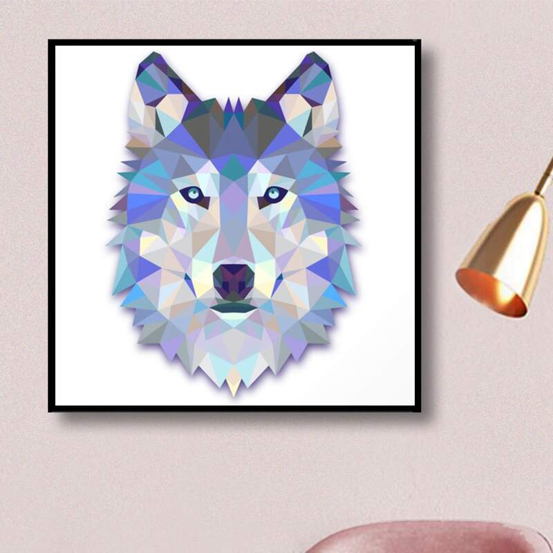 

Wolf Pattern Diamond Painting Without Frame, Multicolor