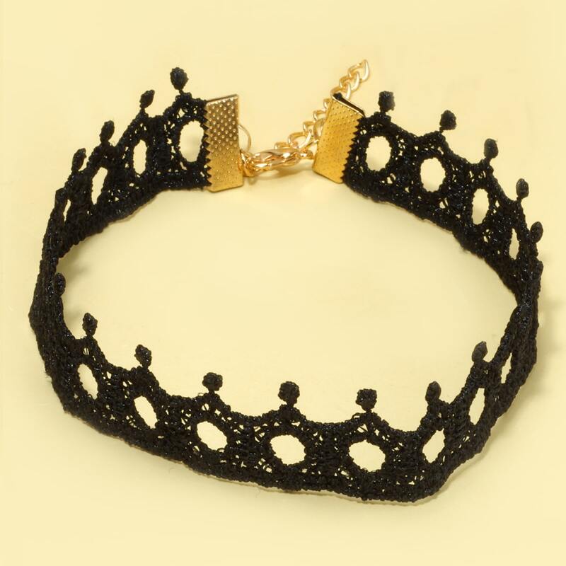 

Crown Design Choker, Black