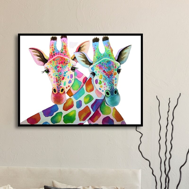 

Giraffe Print Diamond Painting Without Frame, Multicolor