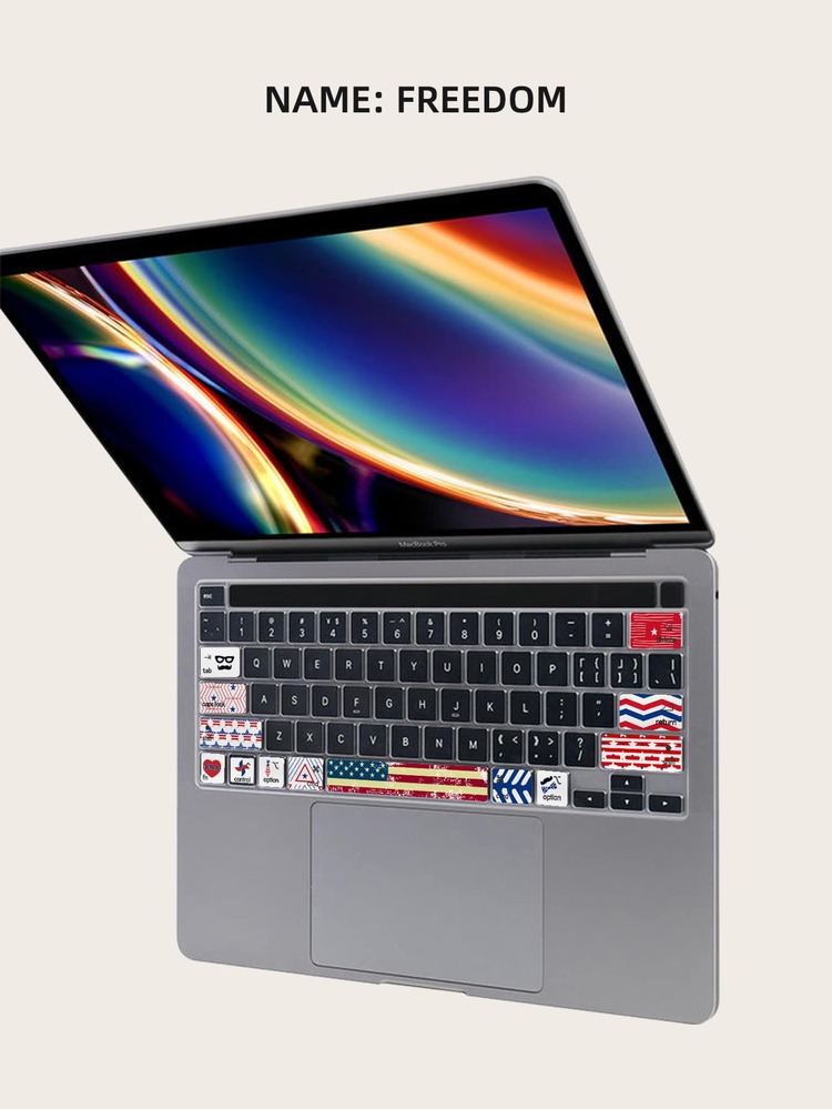 1sheet American Flag Keyboard Sticker - Multicolor - View 3