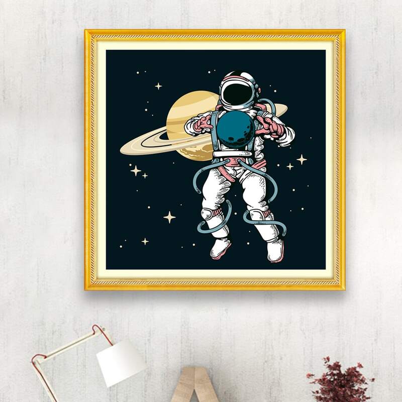 

Astronaut Print Diamond Painting Without Frame, Multicolor