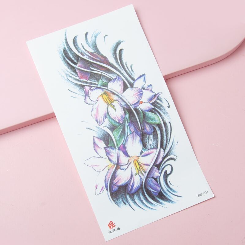 

1sheet Floral Pattern Tattoo Sticker, Multicolor