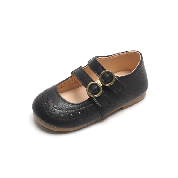 

Toddler Girls Buckle Decor Mary Janes, Black