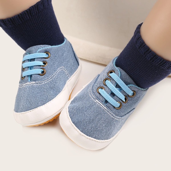 

Baby Boys Lace Up Front Sneakers, Baby blue