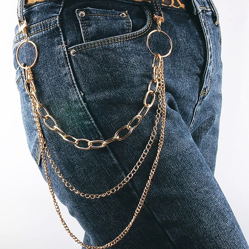 

Minimalist Layered Pant Chain, Gold