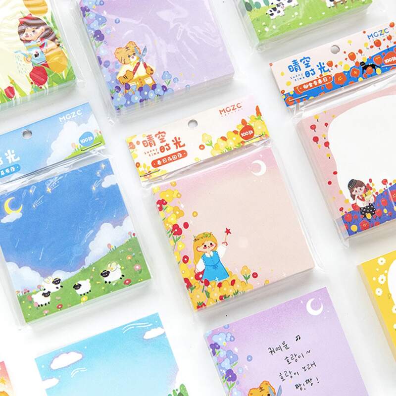 

1pc Random Cartoon Print Sticky Note, Multicolor