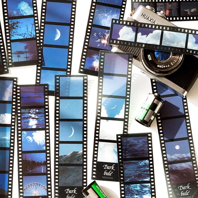 

1pack Random Film Pattern Sticker, Multicolor